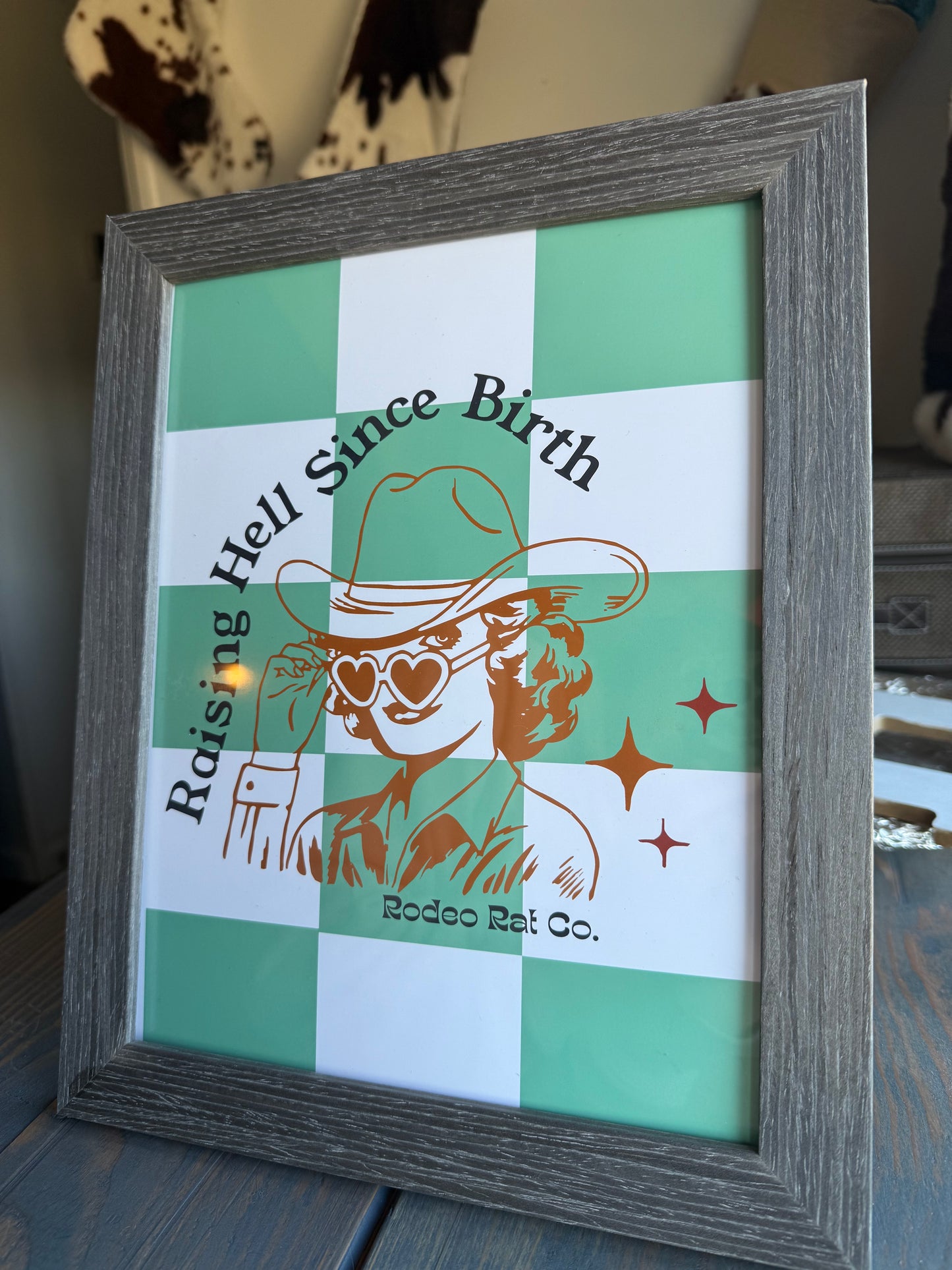 Raising Hell Since Birth Wall Decor